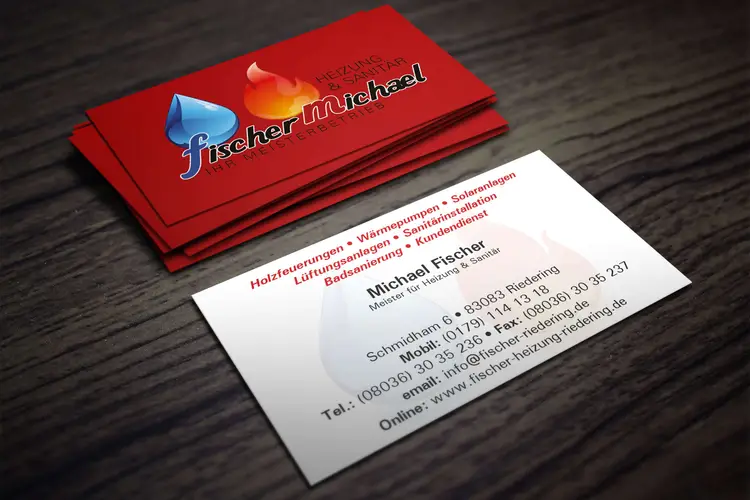 Fischer Michael Heizung & Sanitär Visitenkarten